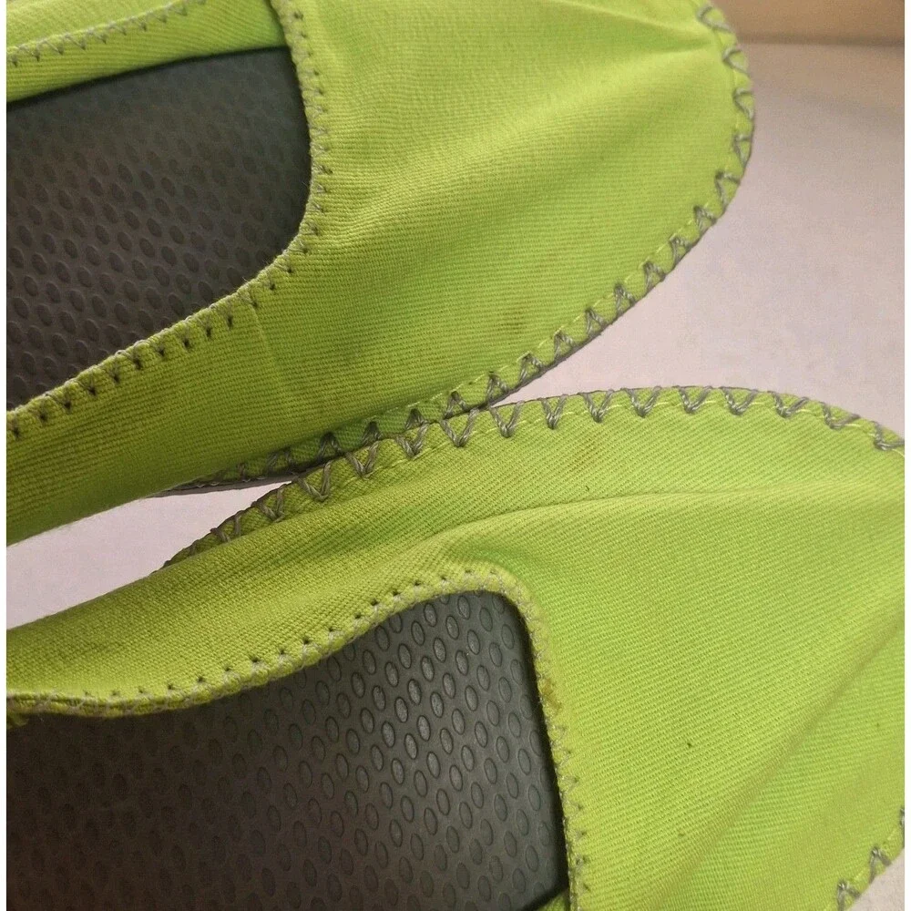 Havaianas Espadrille 9W Slip On Sandals Canvas Shoes Lime Green Beach Summer